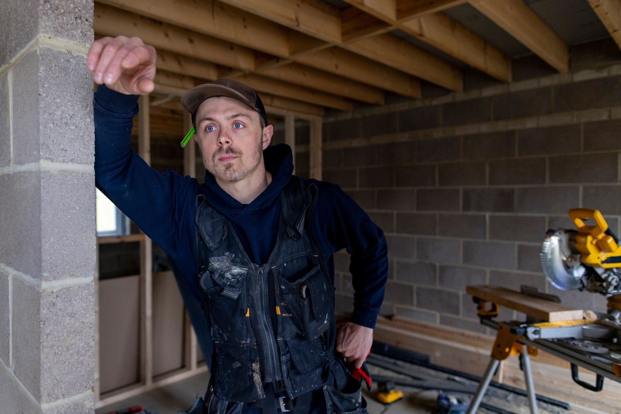 Castle Home Services team member on site